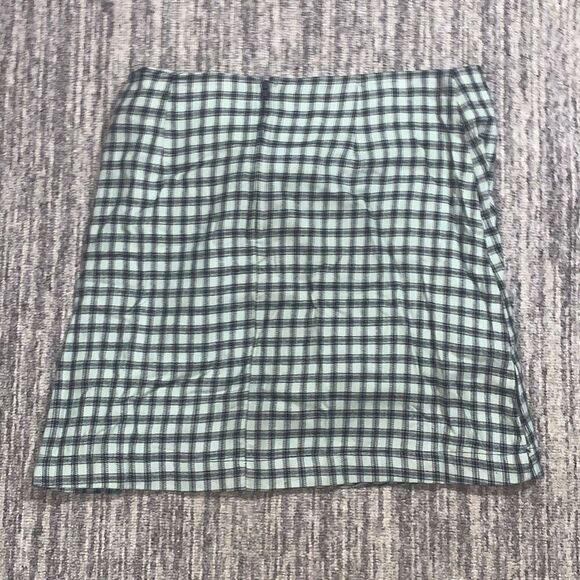 Copper Key Womens Size XL Wrap Skirt Green Black Plaid Side Tie Zip Closure NWT - Picture 7 of 8